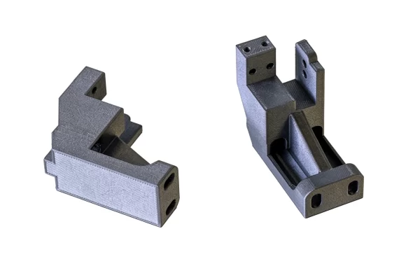 3D printed PEEK high temperature polymer brackets, hybrid additive + subtractive manufacturing component. 3D printed PEEK high temperature polymer brackets, hybrid additive + subtractive manufacturing component.