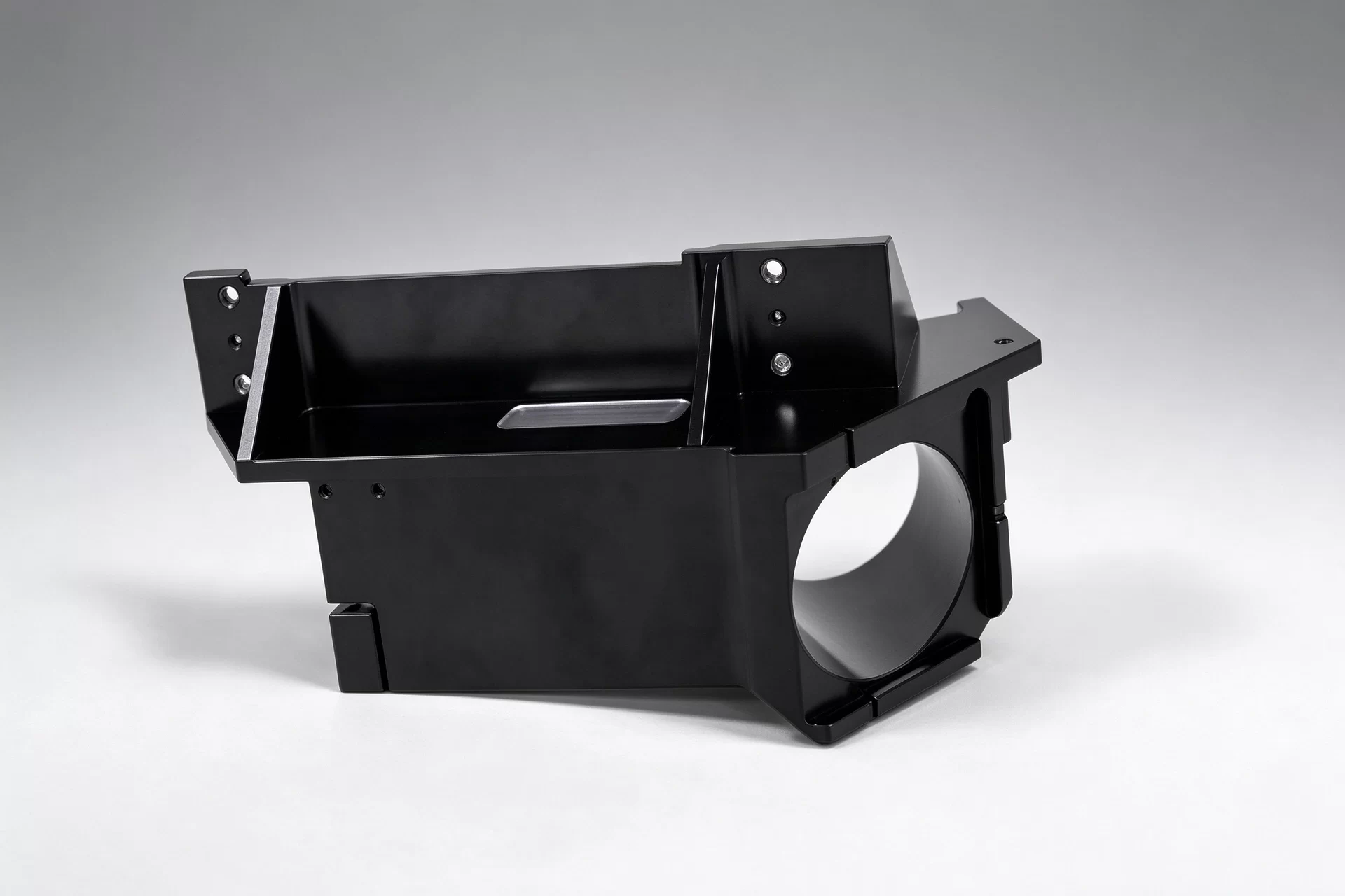 Black PEEK PPS UAV Avionics Housing Custom CNC machined black PEEK PPS equipment housing for unmanned aerial vehicle avionics