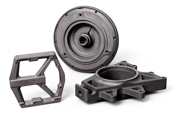 Carbon-filled PEEK 3D printed aerospace assembly. Carbon-filled PEEK 3D printed aerospace assembly.