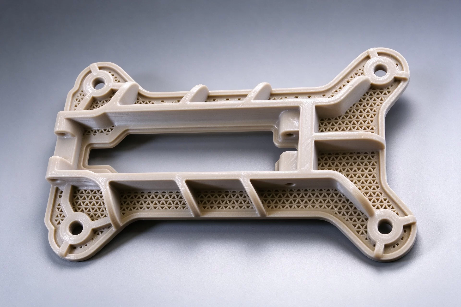 Lightweight Lattice PEEK Drone Frame 3D Printed Component Lightweight Lattice PEEK Drone Frame 3D Printed Component