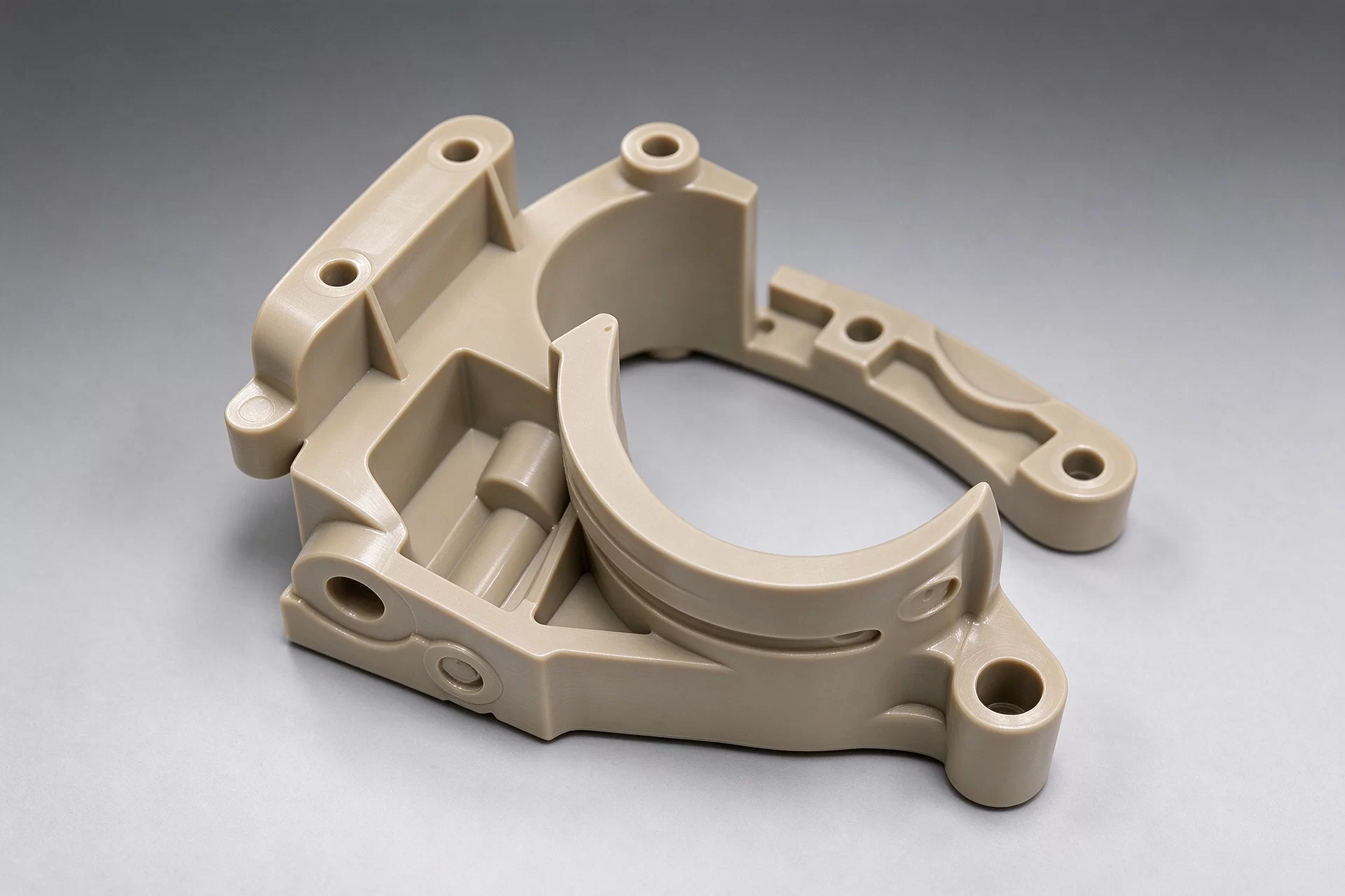 PEEK Insulation Bracket & Fixing Support CNC machined PEEK insulating fixture bracket, non-conductive non-magnetic positioning mount for medical diagnostic instrument assembly