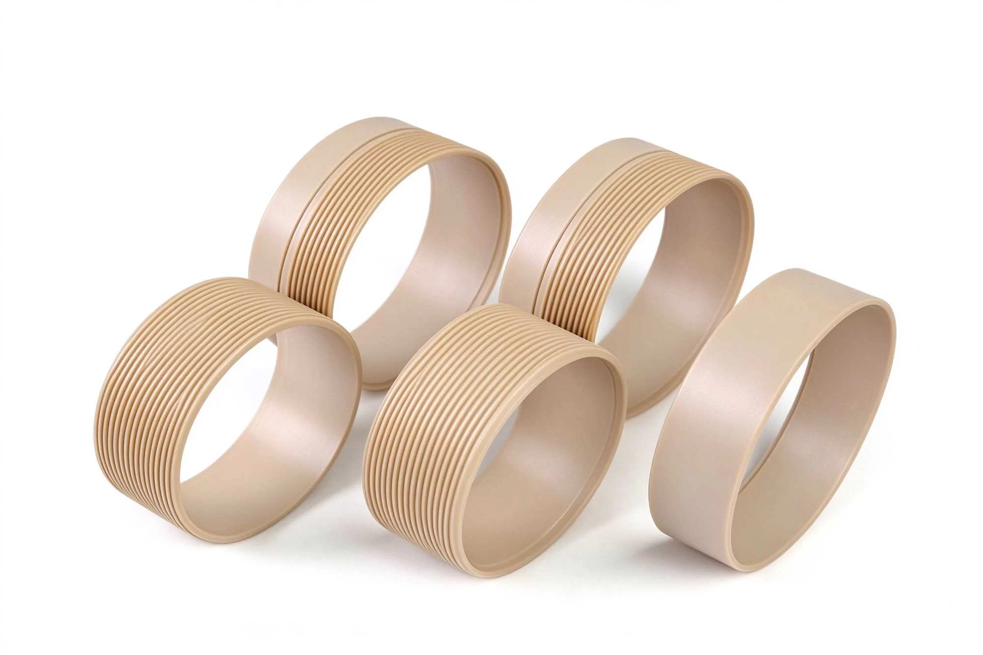 PEEK-Threaded-Bushings Natural PEEK threaded ring bushings — Zhihao Ceramics