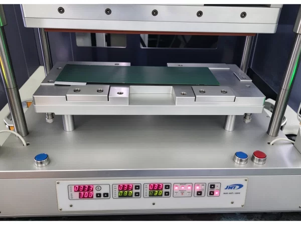 Precision 4-Column Hot Press Machine for Engineering Plastic Surface Treatment Precision four-column hot press machine, used for PEEK PPS plastic sheet hot pressing and surface flattening processing