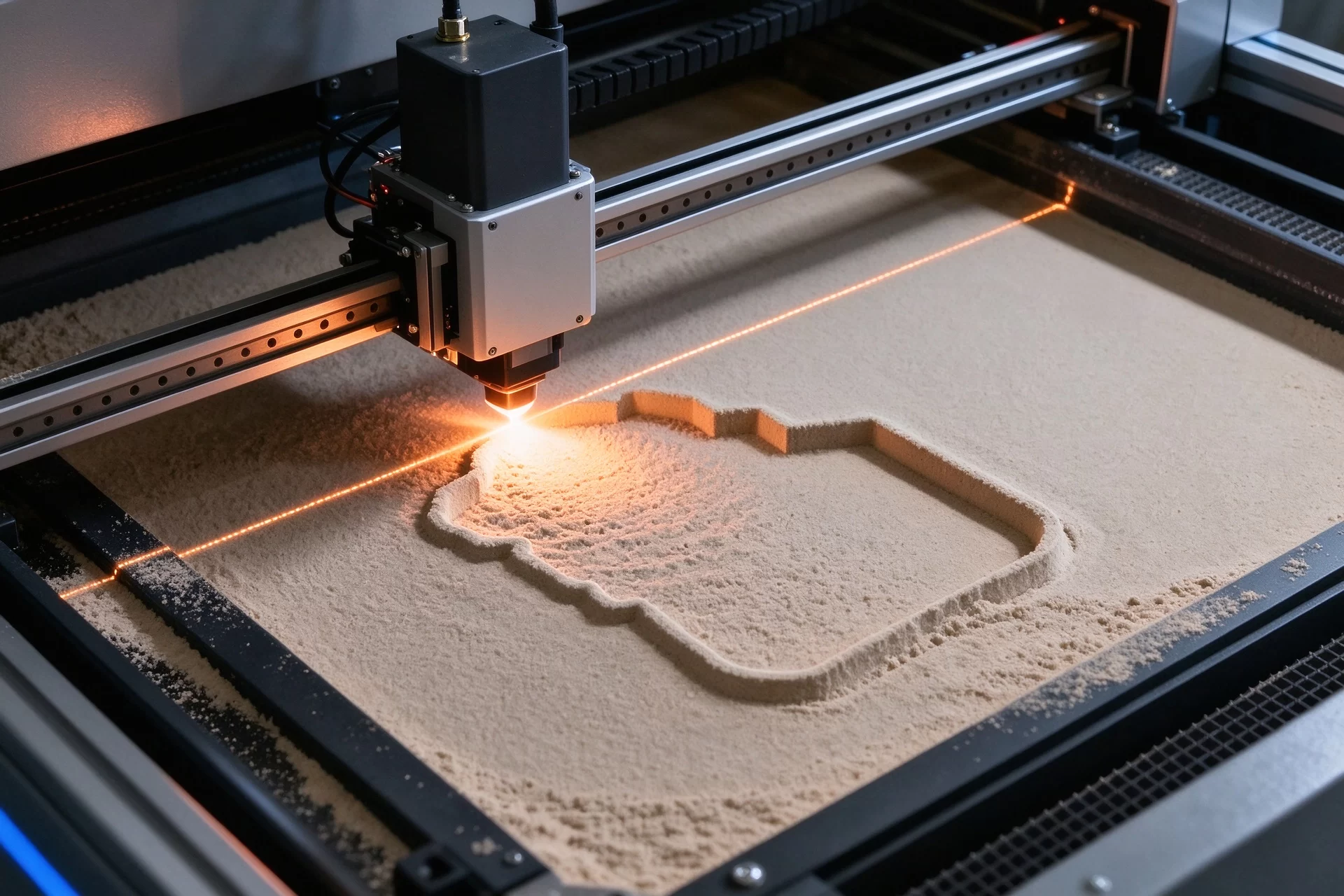 SLS 3D Printing Industrial SLS 3D printer, laser sintering polymer powder for complex low-volume plastic components